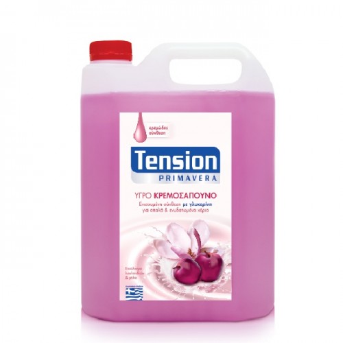 Tension Primavera Υγρό Κρεμοσάπουνο με Γλυκερίνη Εκχύλισμα Λουλουδιών και Μήλο 4lt